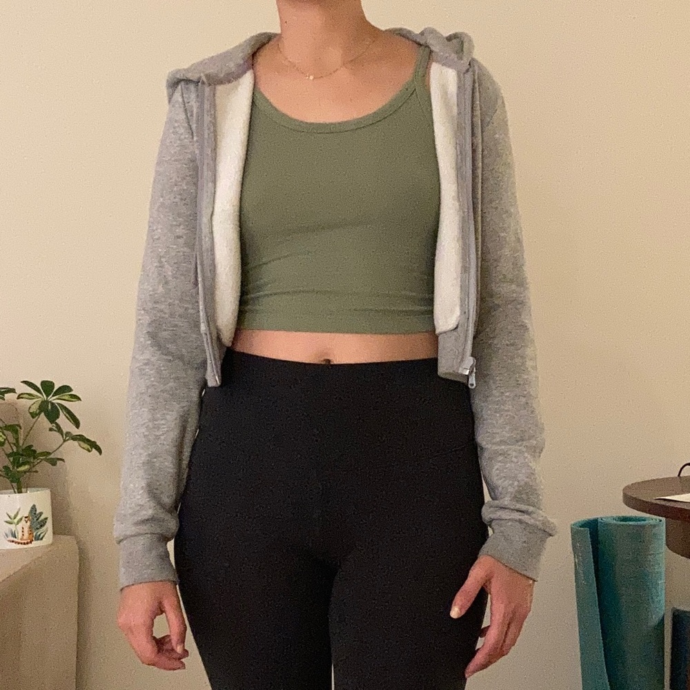 Sunday Best Cropped Zip Hoodie